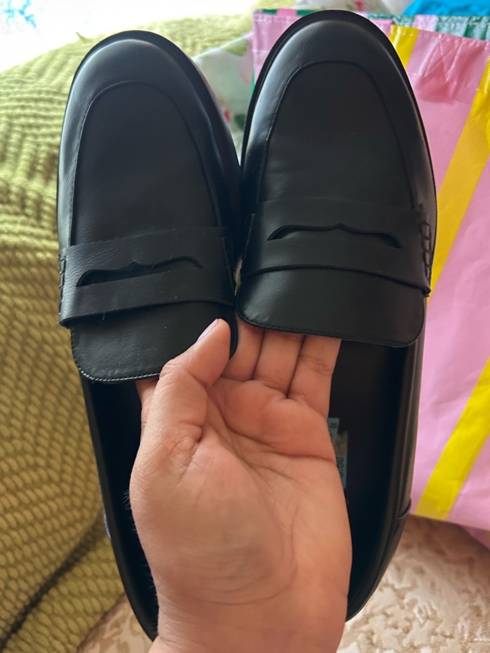 a new day Black Leather Penny Loafers - Picture 4 of 5